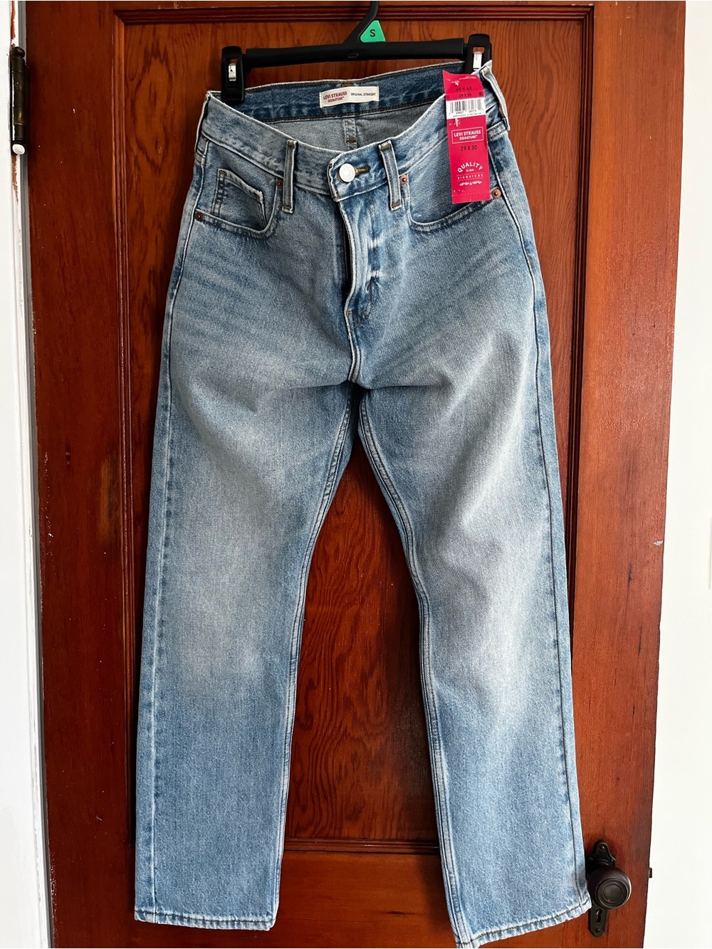 Men's Straight Jeans in Light Blue Wash by Levi Strauss